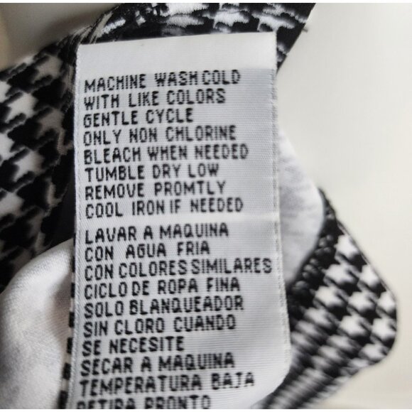 Shelby & Palmer Dress Womens Size 6 Black White Houndstooth Pencil Button Detail - Picture 8 of 8